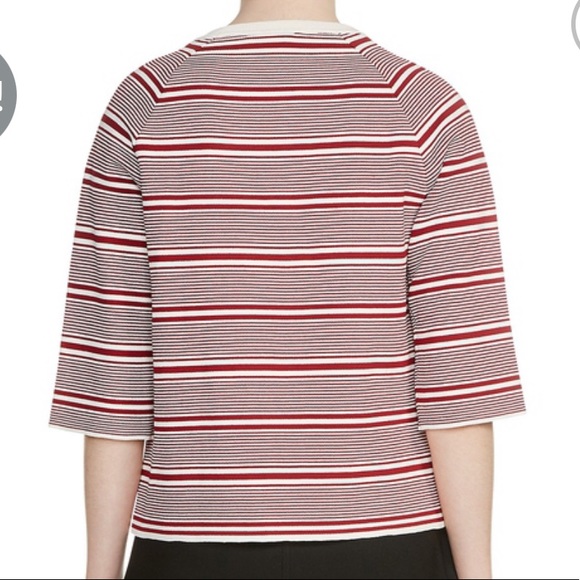 Maje Marco Floral Embroidery Striped Sweater - Picture 5 of 6